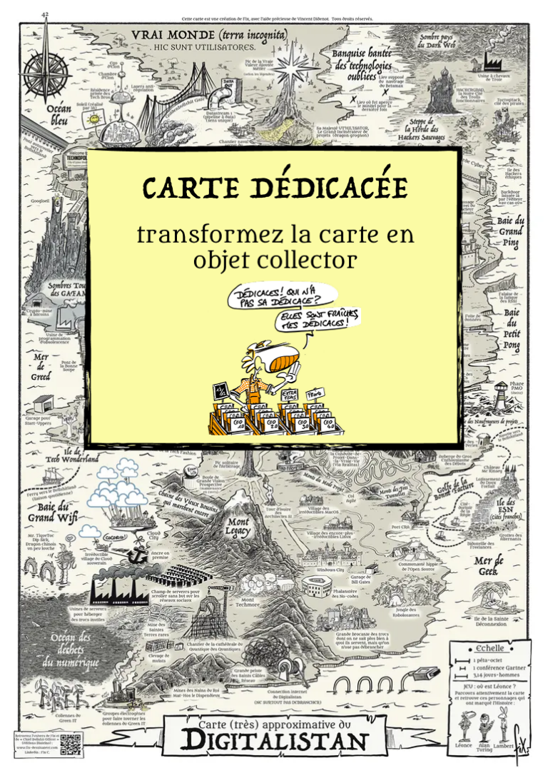 Carte du Digitalistan dédicacée de la main de FIX